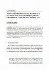 Research paper thumbnail of ASPECTOS ORGÁNICOS Y CAUTELARES  DEL CONTENCIOSO-ADMINISTRATIVO ITALIANO  DE CONTRATACIÓN PÚBLICA