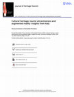 Research paper thumbnail of Cultural heritage, tourist attractiveness and augmented reality: insights from Italy