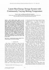 Research paper thumbnail of Latent Heat Energy Storage System with Continuously Varying Melting Temperature