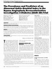 The Prevalence and Predictors of an Abnormal Ankle-Brachial Index in the Bypass Angioplasty Revascularization Investigation 2 Diabetes (BARI 2D) Trial Cover Page