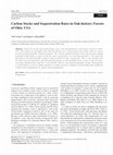 Research paper thumbnail of Carbon Stocks and Sequestration Rates in Oak-Hickory Forests of Ohio, USA