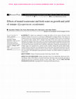 Research paper thumbnail of Effects of treated wastewater and fresh water on growth and yield of tomato (Lycopersicon esculentum)