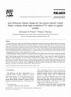 Research paper thumbnail of Late Holocene climate change for the eastern interior United States: evidence from high-resolution δ18O values of sagittal otoliths