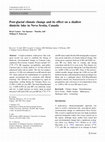 Research paper thumbnail of Post-glacial climate change and its effect on a shallow dimictic lake in Nova Scotia, Canada