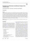 Research paper thumbnail of Peer Aggression and Victimisation: Social Behaviour Strategies in Early Childhood in Spain