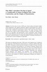 Research paper thumbnail of Why Didn’t Agriculture Develop in Japan? A Consideration of Jomon Ecological Style, Niche Construction, and the Origins of Domestication