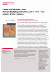 Research paper thumbnail of Leseträume – Traumlektüren / Lire en rêve – lire des rêves. Lesen und Traum in historischer Perspektive / Lire et rêver dans une perspective historique