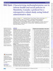 Research paper thumbnail of Characterising methamphetamine use to inform health and social policies in Manitoba, Canada: a protocol for a retrospective cohort study using linked administrative data