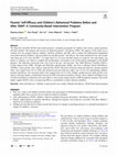 Research paper thumbnail of Parents' Self-Efficacy and Children's Behavioral Problems Before and After SNAP: A Community-Based Intervention Program