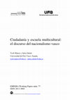 Ciudadanía y escuela multicultural Cover Page