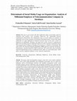 Research paper thumbnail of Determinant of Social Media Usage on Organization: Analysis of Millennial Employee of Telecommunication Company in Surabaya