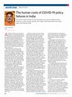 Research paper thumbnail of The human costs of COVID-19 policy failures in India