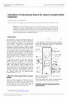 Calculations of the pressure drop in the natural circulation boiler evaporator Cover Page