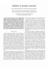 Research paper thumbnail of Stability in dynamic networks