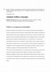 Research paper thumbnail of Animal welfare concepts