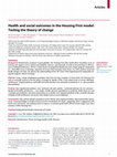 Research paper thumbnail of Health and social outcomes in the Housing First model: Testing the theory of change