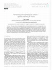 Research paper thumbnail of Territorial justice and equity criteria - spatial planning in Ticino