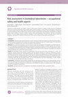 Research paper thumbnail of Risk assessment in biomedical laboratories -occupational safety and health aspects