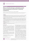 Research paper thumbnail of Efficacy of cling film dressing on palmoplantar psoriatic lesions among patients with psoriasis: A randomized controlled trial