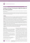 Research paper thumbnail of Incidence and impact of neck pain on daily life activities of the student population