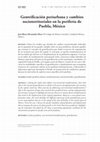 Research paper thumbnail of Gentrificación periurbana y cambios socioterritoriales en la periferia de Puebla, México