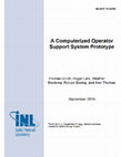 Research paper thumbnail of Human Factors and Technical Considerations for a Computerized Operator Support System Prototype