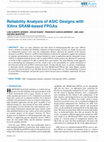 Research paper thumbnail of Reliability Analysis of ASIC Designs with Xilinx SRAM-based FPGAs