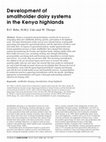 Development of Smallholder Dairy Systems in the Kenya Highlands Cover Page