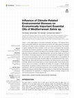 Research paper thumbnail of Influence of Climate-Related Environmental Stresses on Economically Important Essential Oils of Mediterranean Salvia sp