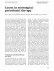 Research paper thumbnail of Lasers in nonsurgical periodontal therapy