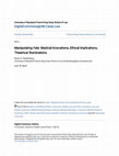 Research paper thumbnail of Manipulating Fate: Medical Innovations, Ethical Implications, Theatrical Illuminations