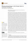 Research paper thumbnail of Overview of Green Energy as a Real Strategic Option for Sustainable Development