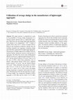 Utilization of sewage sludge in the manufacture of lightweight aggregate Cover Page