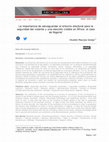 Research paper thumbnail of La importancia de salvaguardar el entorno electoral para la seguridad del votante y una elección creíble en África: el caso de Nigeria