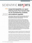 Lipoproteins/peptides are sepsis-inducing toxins from bacteria that can be neutralized by synthetic anti-endotoxin peptides Cover Page