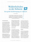 Research paper thumbnail of Waldorfschulen in der Schweiz - Eine grosse Schulbewegung im Umbruch