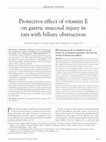 Research paper thumbnail of Protective Effect of Vitamin E on Gastric Mucosal Injury in Rats with Biliary Obstruction