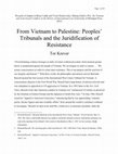 From Vietnam to Palestine: peoples' tribunals and the juridification of resistance Cover Page