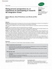 Research paper thumbnail of Dying persons’ perspectives on, or experiences of, participating in research: An integrative review