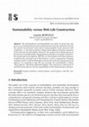 Research paper thumbnail of Sustainability versus Web Life Construction