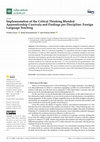 Research paper thumbnail of Implementation of the Critical Thinking Blended Apprenticeship Curricula and Findings per Discipline: Foreign Language Teaching