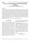 Research paper thumbnail of A Survey on Sanitizing Methods in Association Rule Hiding Technique