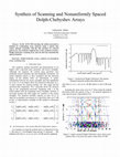 Research paper thumbnail of Syntheis of Scanning and Nonuniformly Spaced Dolph-Chebyshev Arrays