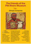 Research paper thumbnail of Ethiopic Scriptures [Pitt Rivers, Februrary 15, 2023]