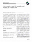 Research paper thumbnail of Effect of salt stress on tomato fruit antioxidant systems depends on fruit development stage