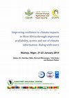 Improving resilience to climate impacts in West Africa through improved availability, access and use of climate information: dialog with users Cover Page