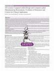 All-ceramic Computer-aided Design and Computer-aided Manufacturing Restorations: Evolution of Structures and Criteria for Clinical Application Cover Page