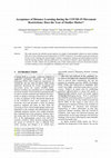 Research paper thumbnail of Acceptance of Distance Learning during the COVID-19 Movement Restrictions: Does the Year of Studies Matter?