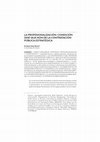 Research paper thumbnail of La profesionalización: condición sine qua non de la contratación pública estratégica