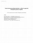 Research paper thumbnail of Social entrepreneurship education: a reflexive approach through the prism of capitals